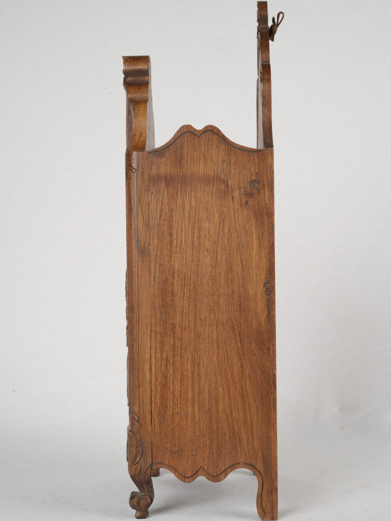 Classic walnut antique flour box