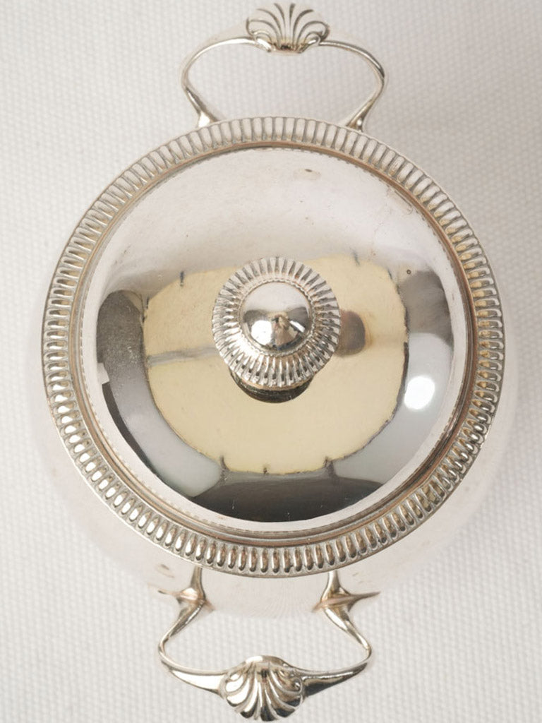 Antique pot-bellied sugar bowl
