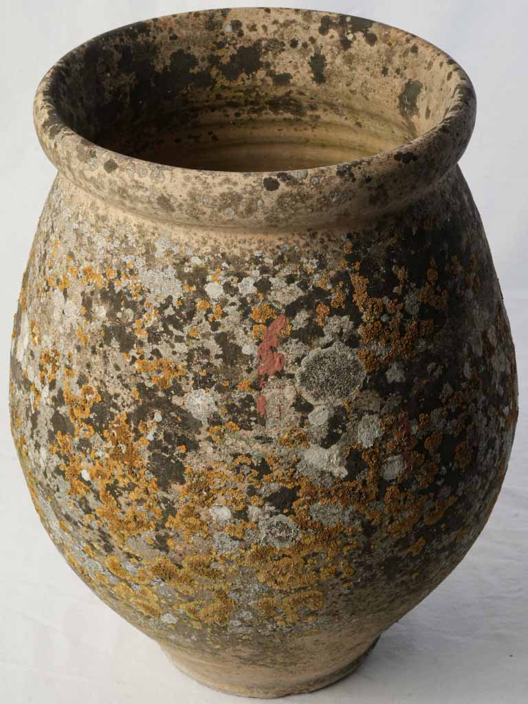 Aged decorative terracotta container