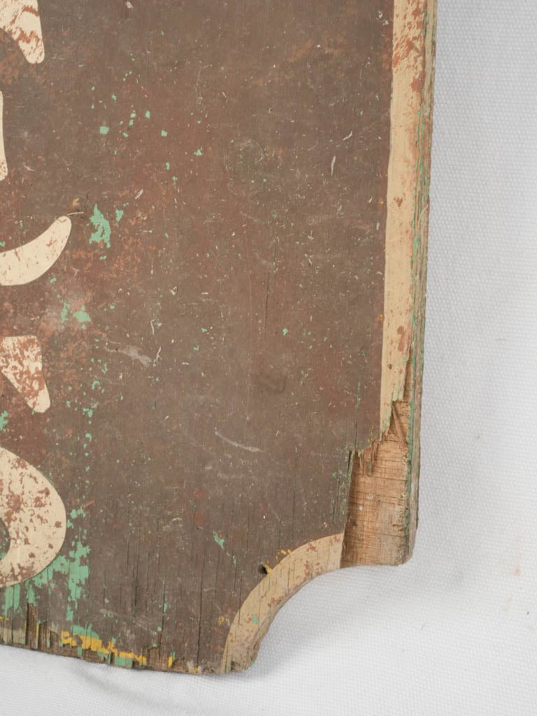 Antique, Patina, Weathered, Double-Sided, French, Rustic, Wooden Sign