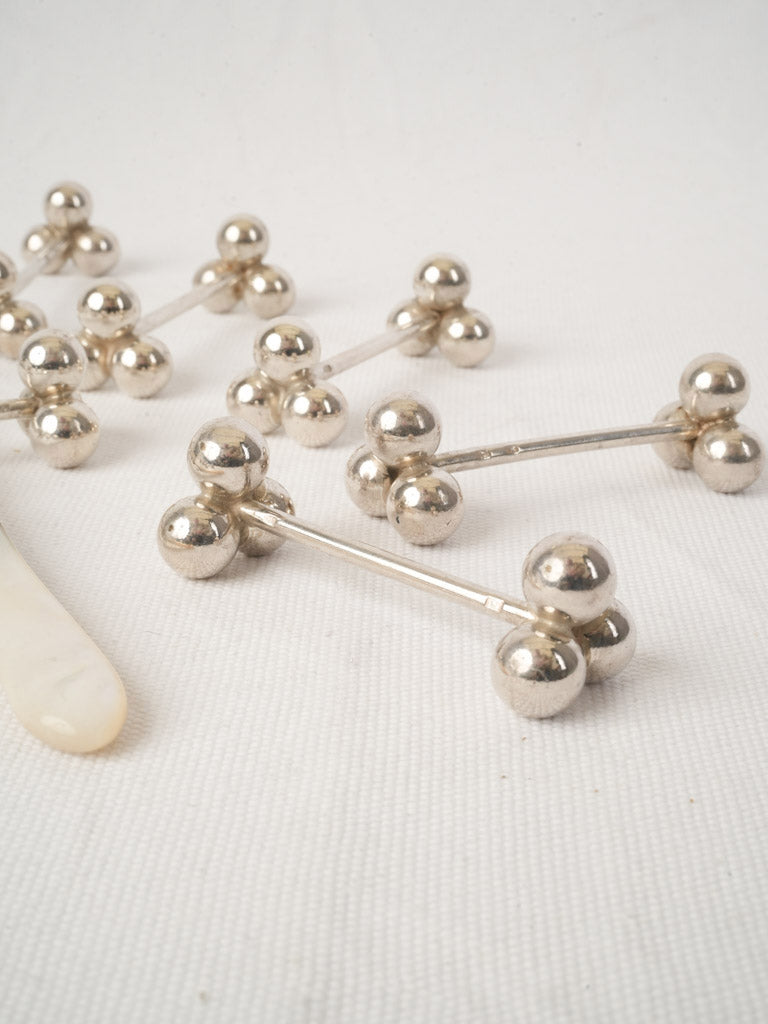 Twelve Mid 20th Century French Silver-Plated Boule Knife Rests - 3¼"
