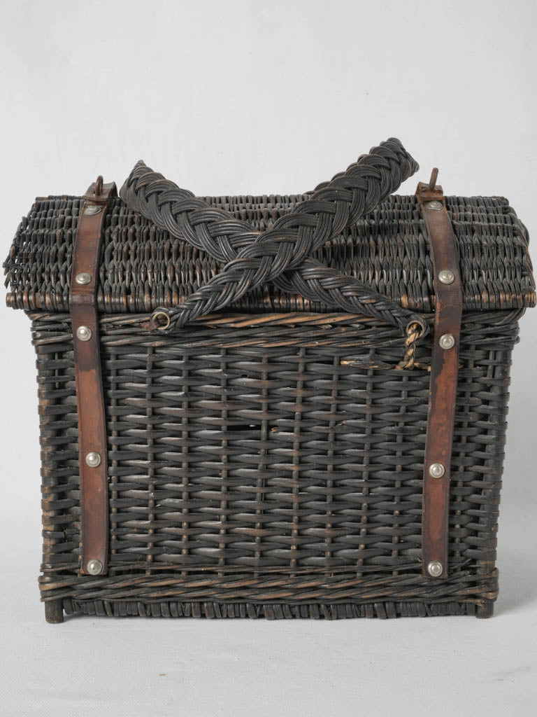 Stylish vintage French market egg basket