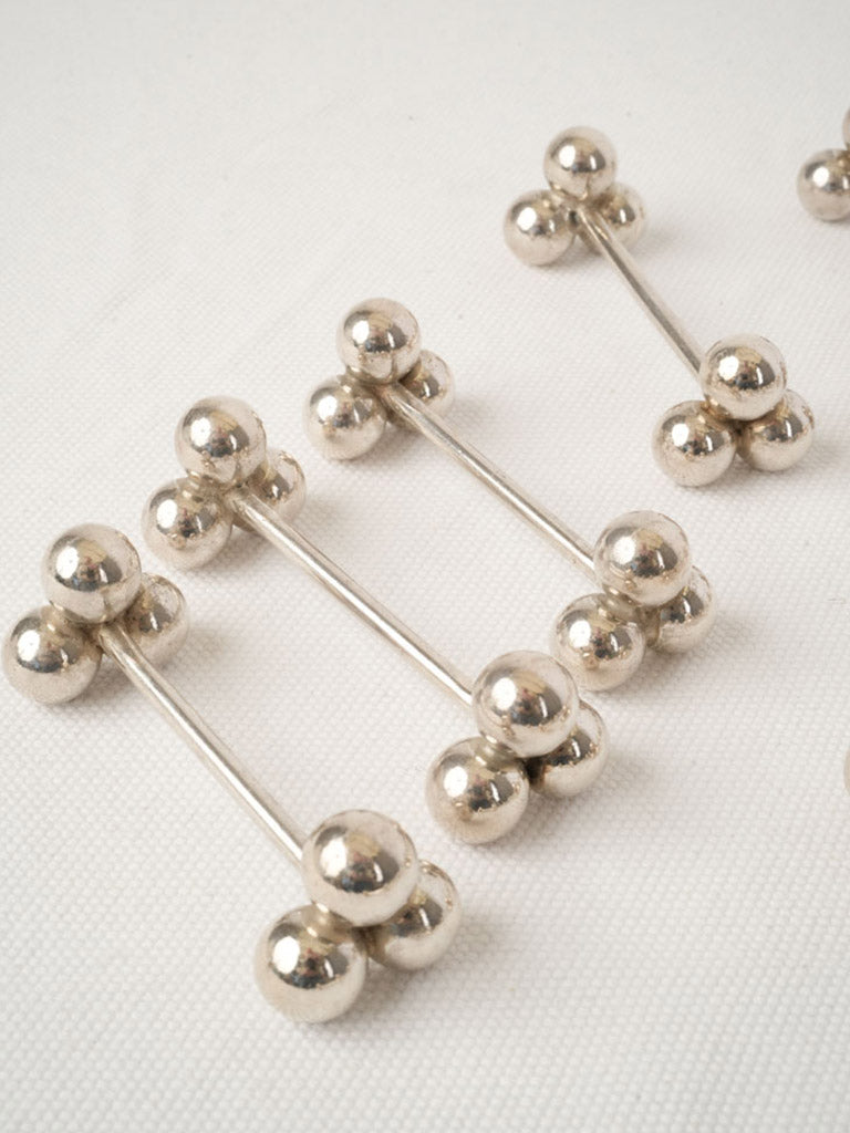Twelve Mid 20th Century French Silver-Plated Boule Knife Rests - 3¼"