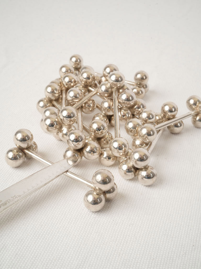 Twelve Mid 20th Century French Silver-Plated Boule Knife Rests - 3¼"