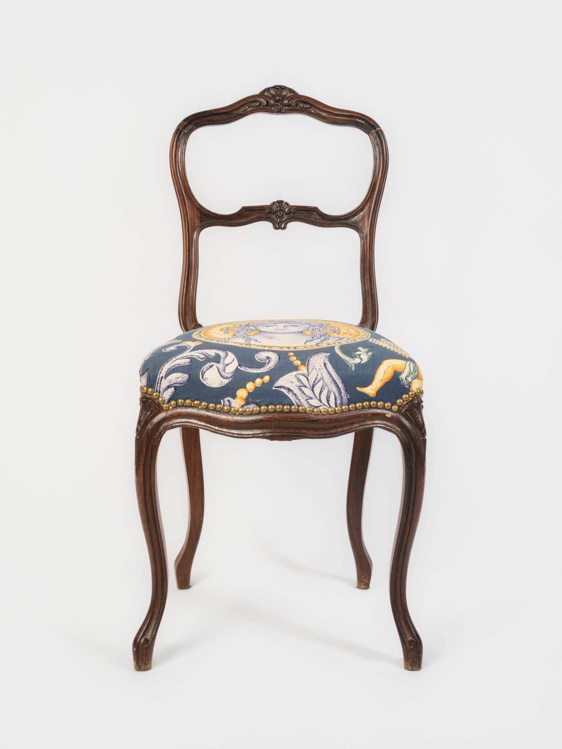 Graceful wooden Louis XV chair
