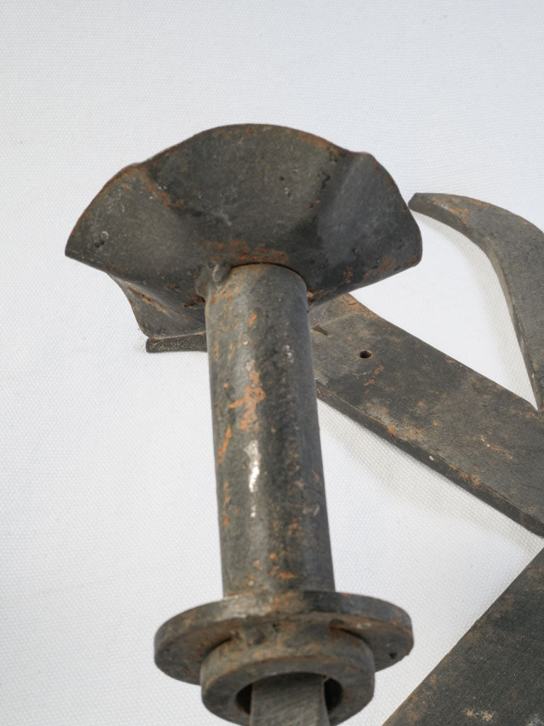 Timeworn blacksmith-made light fixtures