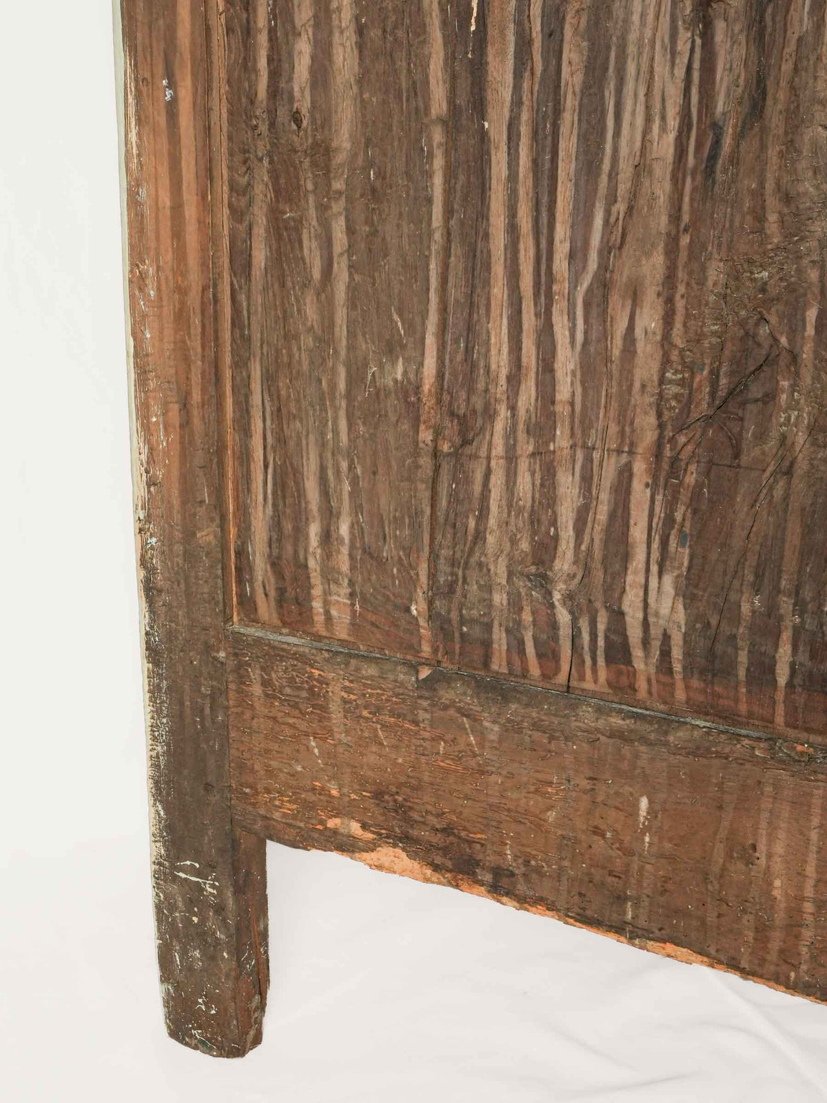 19th-Century Tall French Oak Buffet w/ Aged Celadon Patina - 45¾" x 52¾"