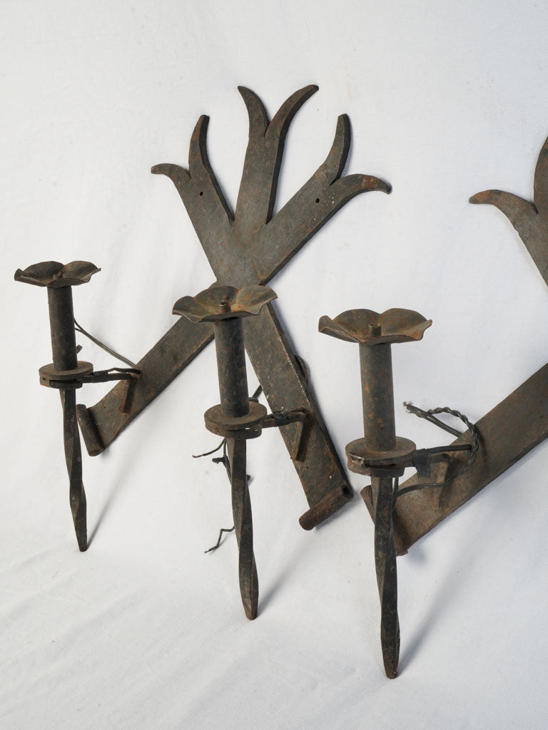 Handcrafted French coastal villa sconces