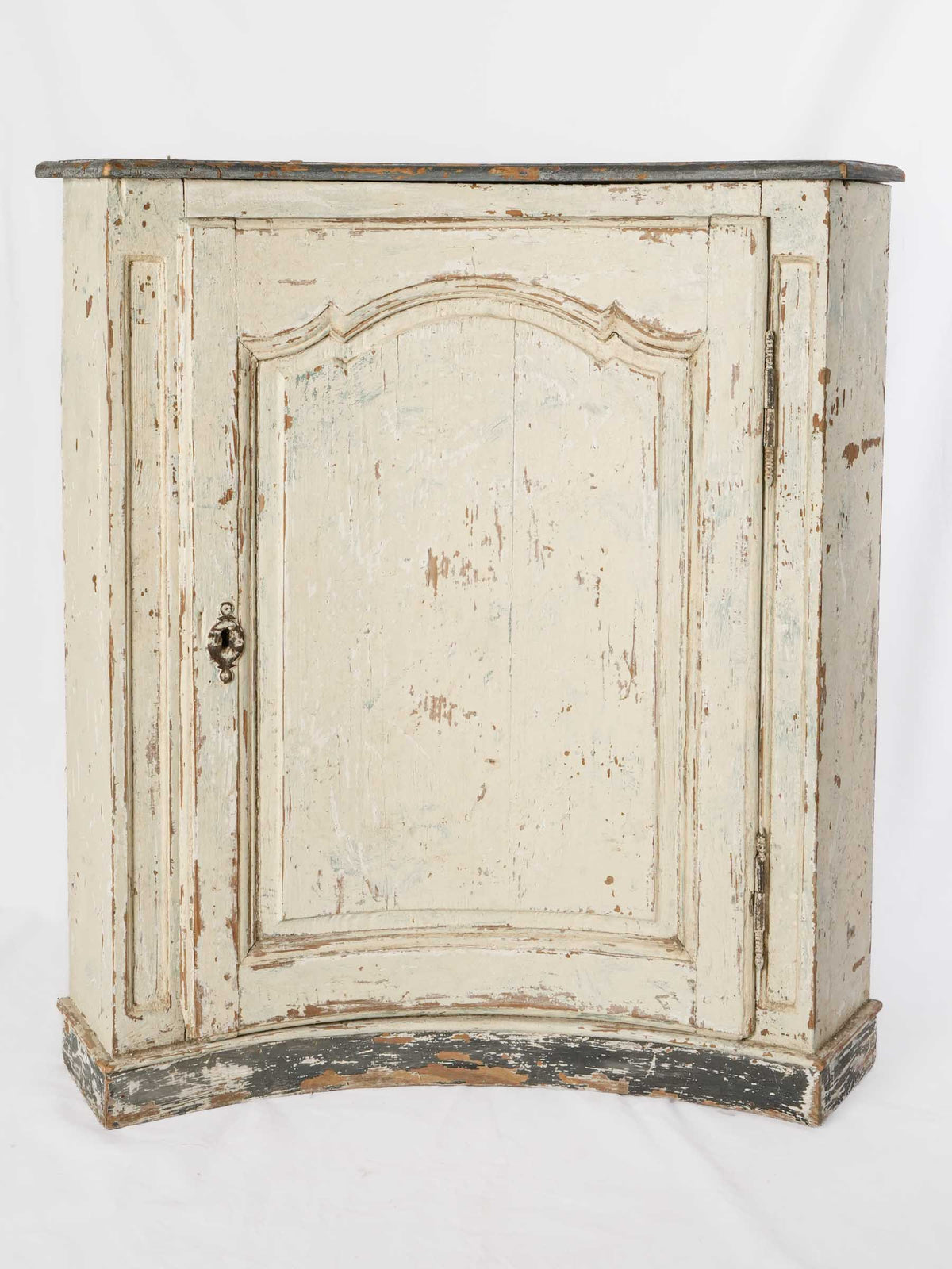 19th-Century Concave Corner Cupboard w/ Original Paint - 39" x 37"