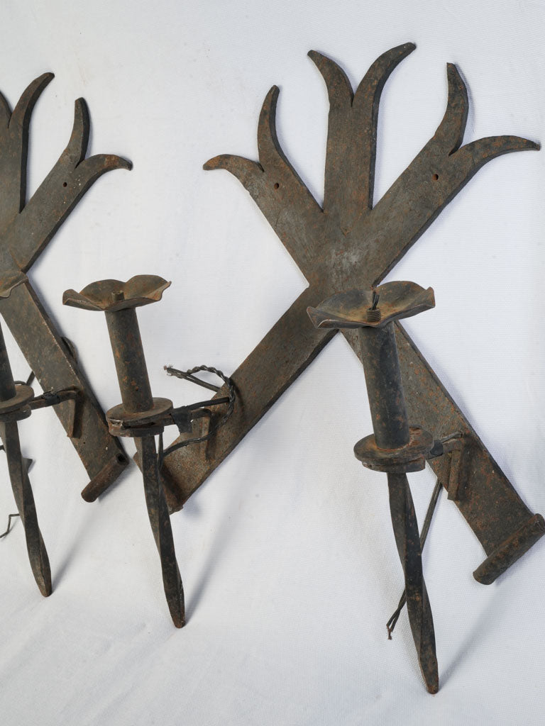 Decorative southern France rustic sconces