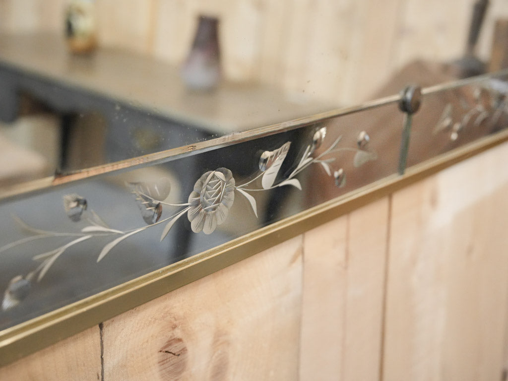 Luminous large rectangular mirror