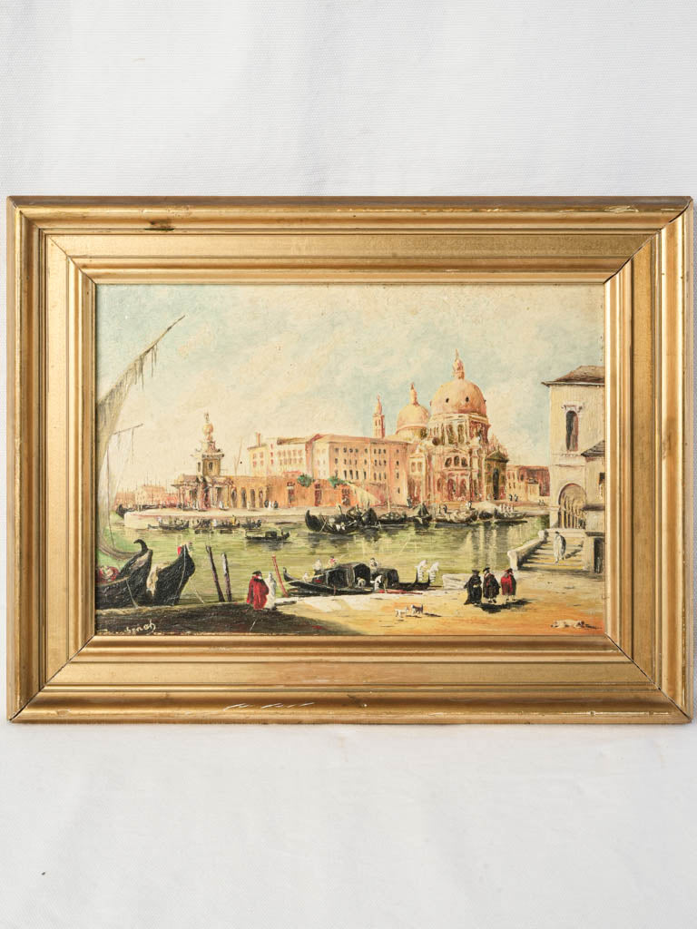 Antique Venetian oil painting panel