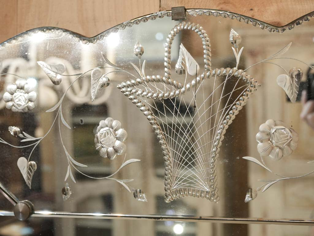 Elegant Venetian-style overmantel mirror