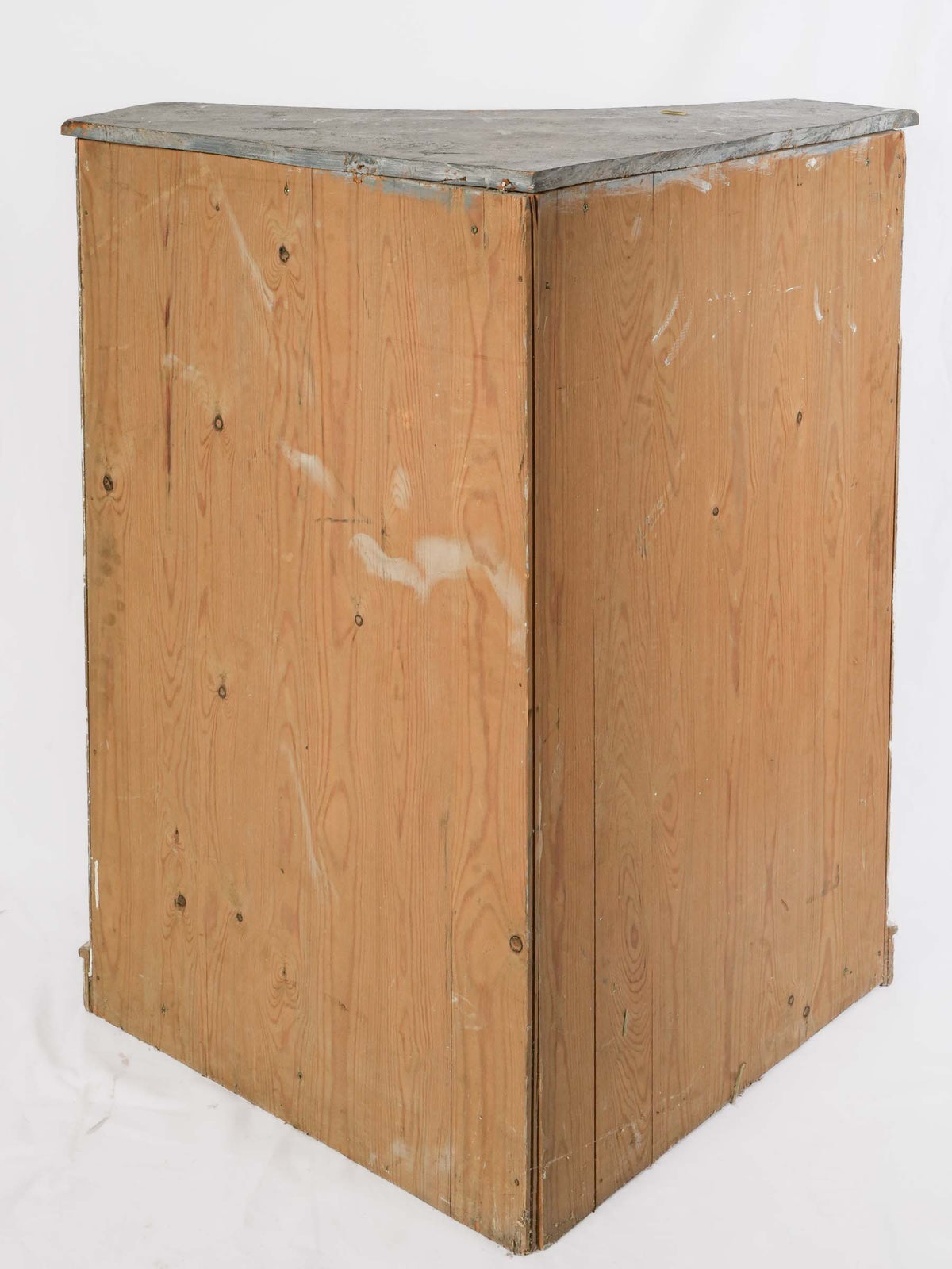 19th-Century Concave Corner Cupboard w/ Original Paint - 39" x 37"