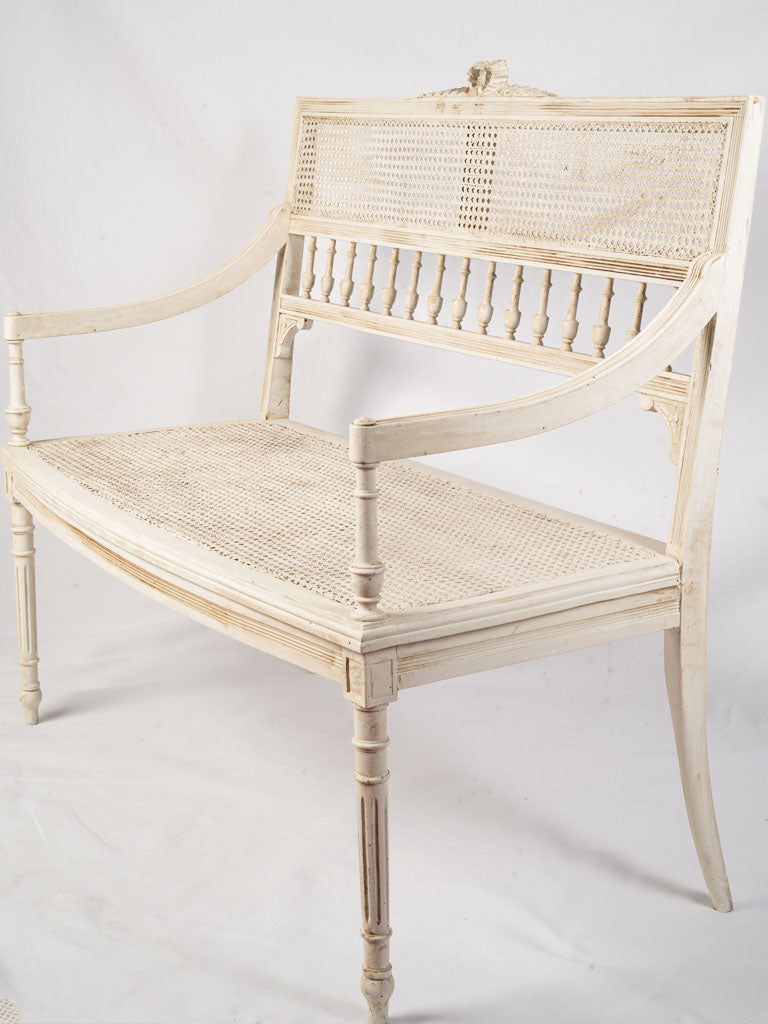 Classic white Louis XVI settee