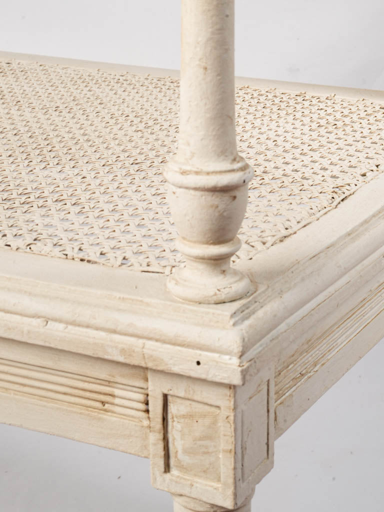 Sleek fluted legged settee