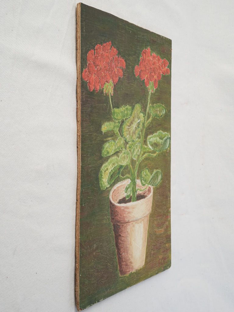 Patinated charming floral wall decor