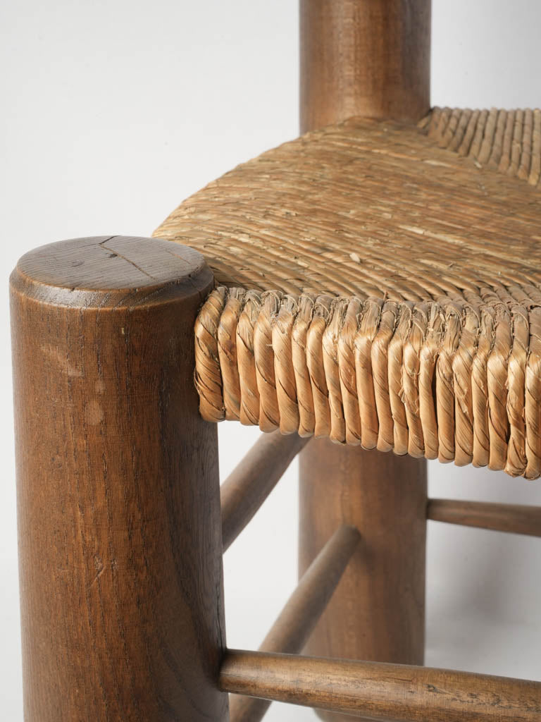 Solid oak sculptural chair