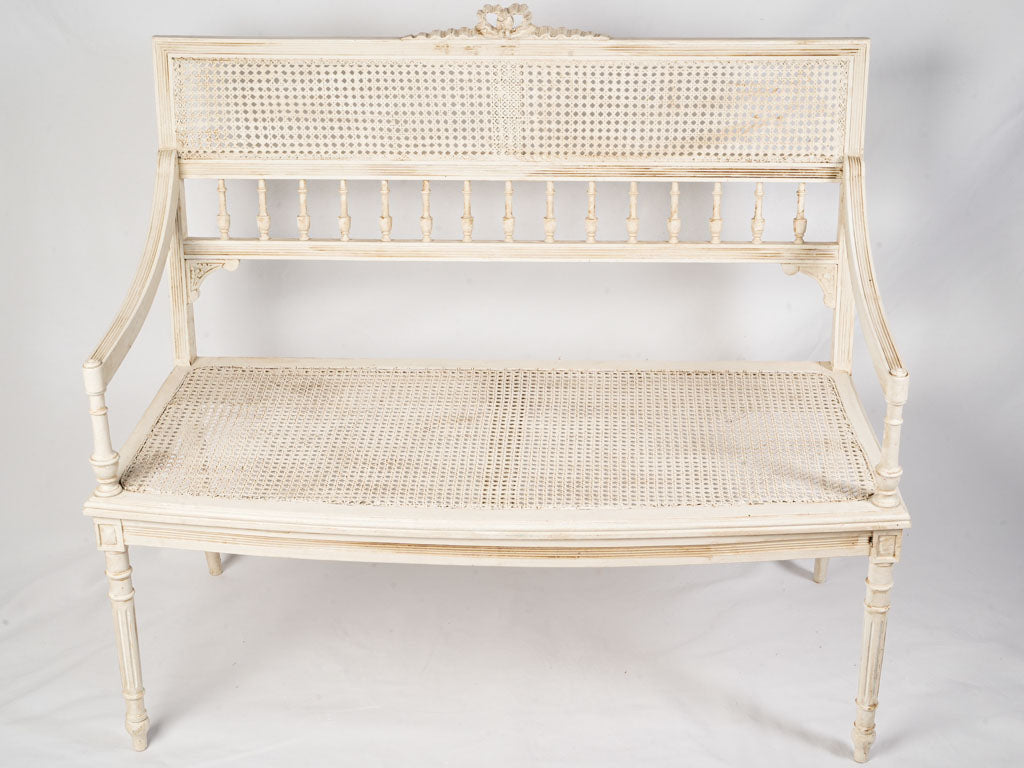 Elegant curved armed settee