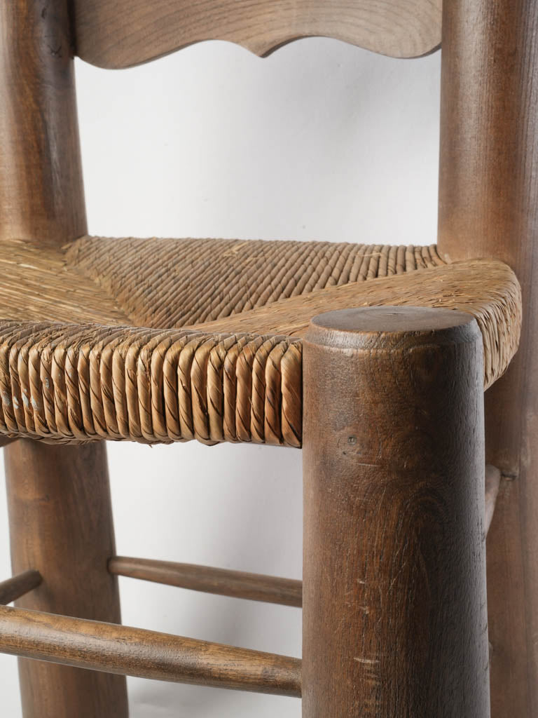 Whimsical elegant oak chair