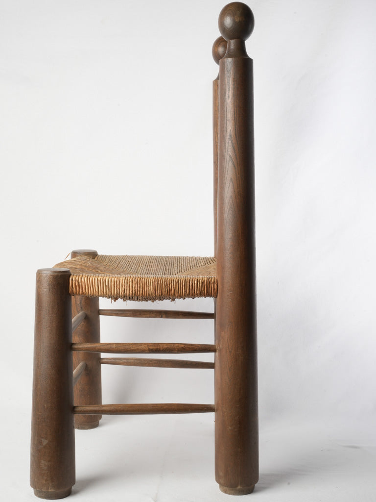 Unique textured oak chair