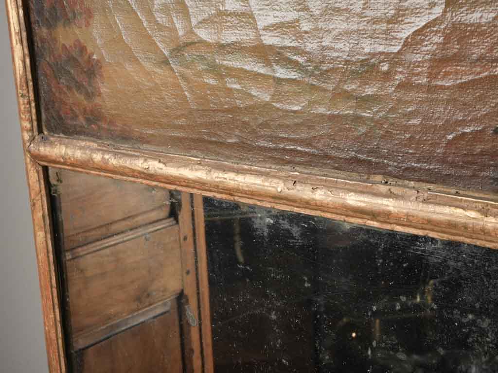 Intricate nymph-detailing antique mirror