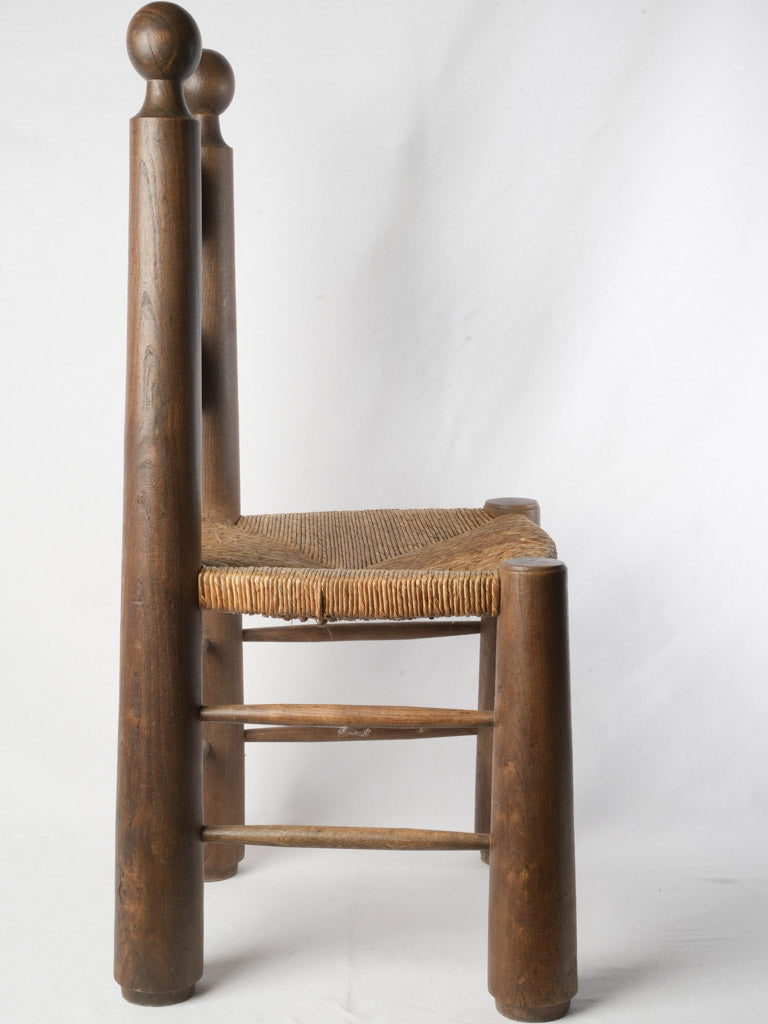 Striking visual oak chair
