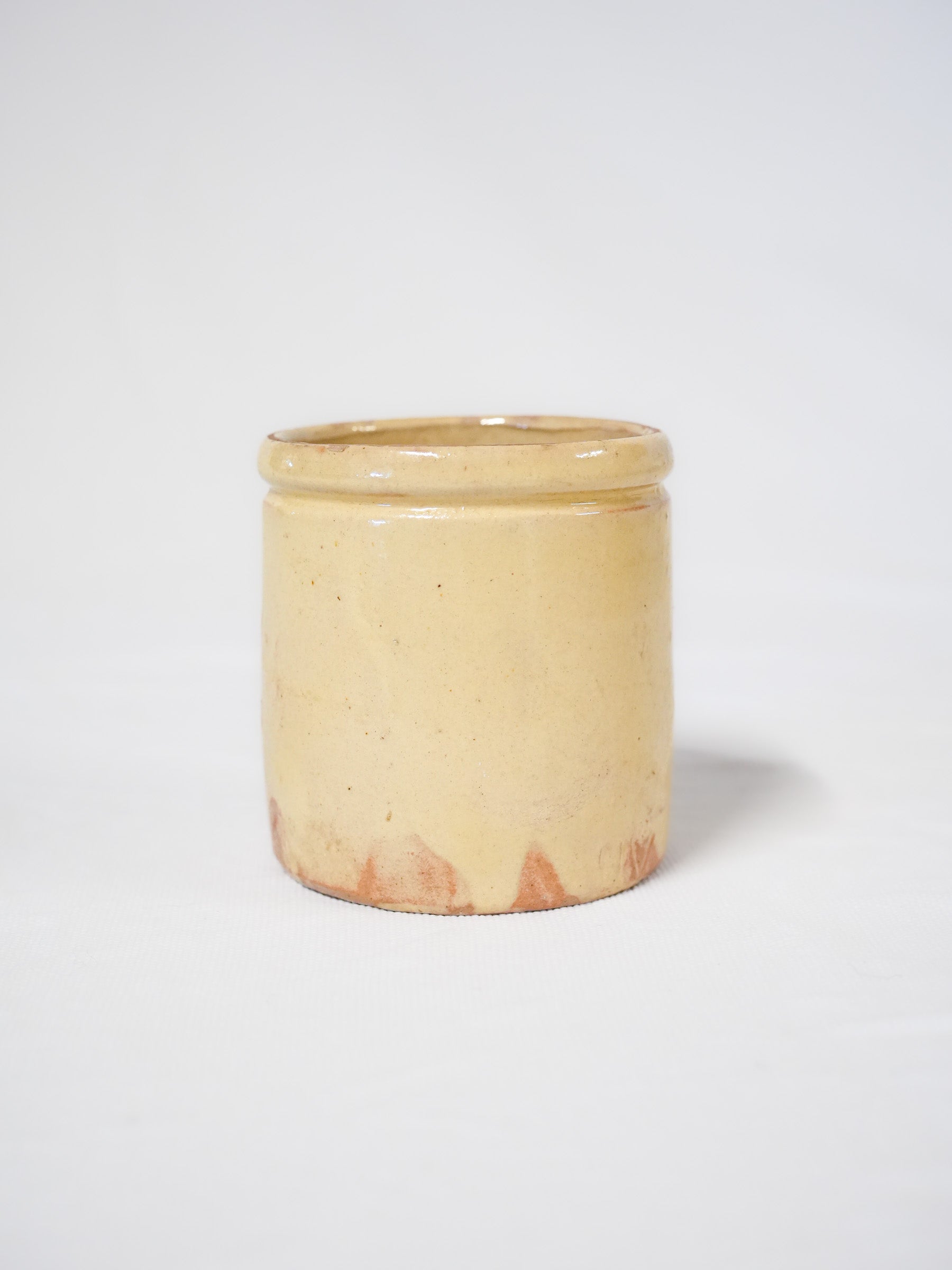 Mid-century butter-yellow jam pot