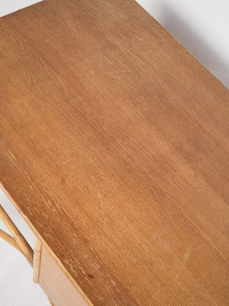 Warm-toned bamboo office set  