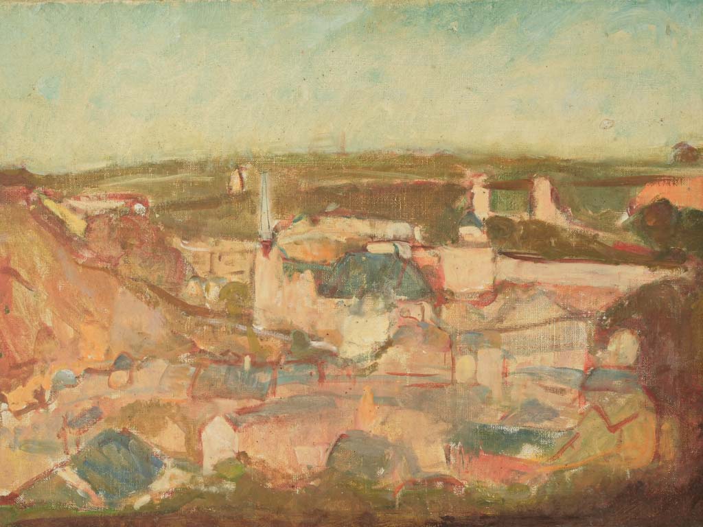 Unsigned abstract village depiction