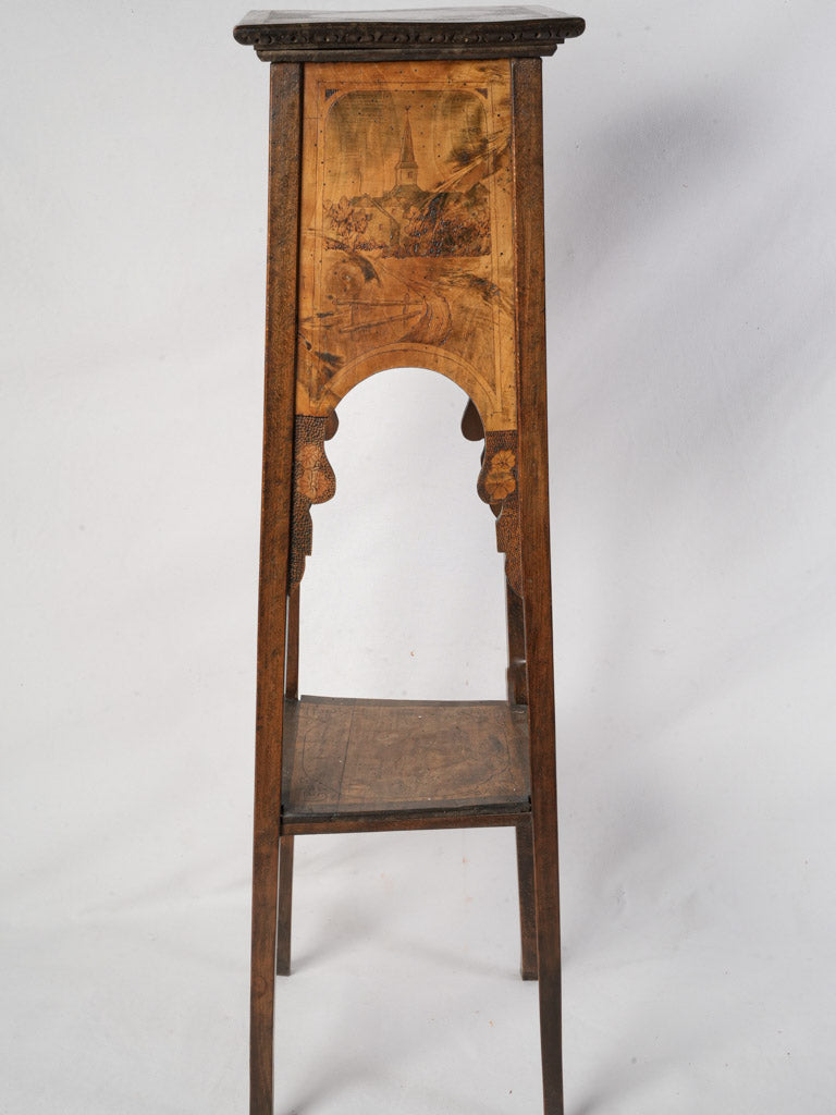 Decorative wooden marquetry piece