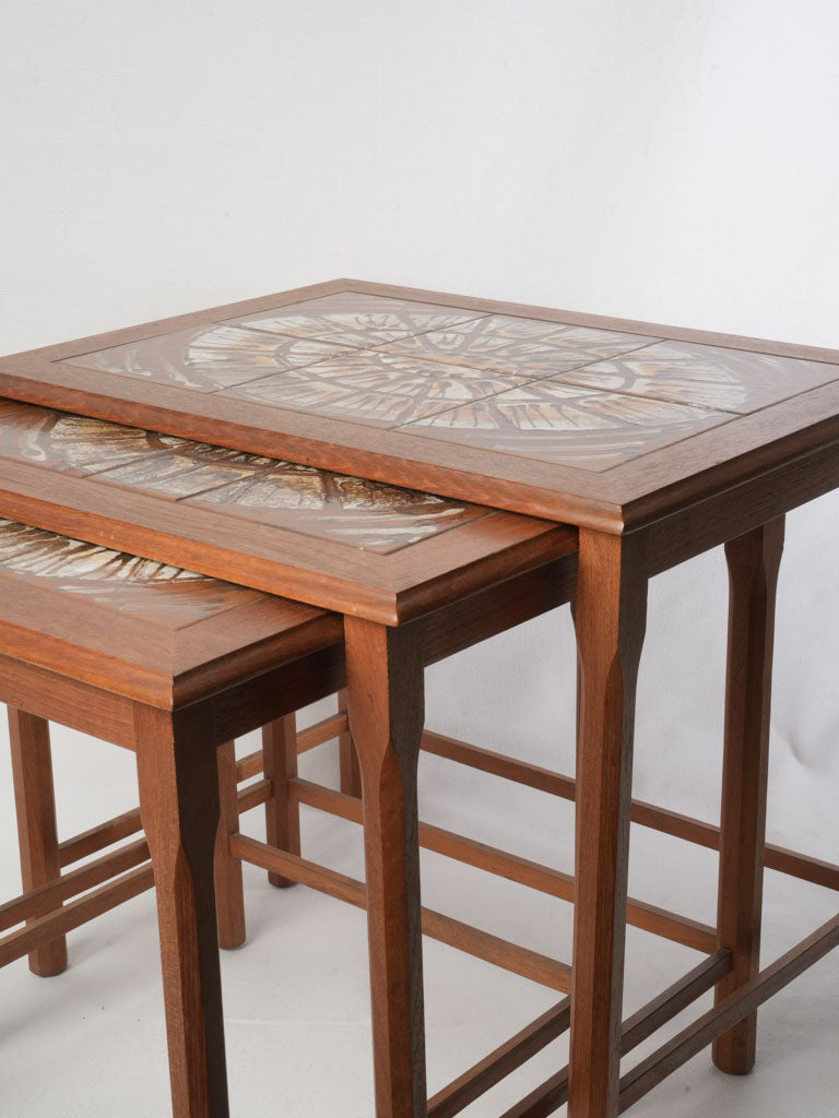 Intricate circular motif side tables
