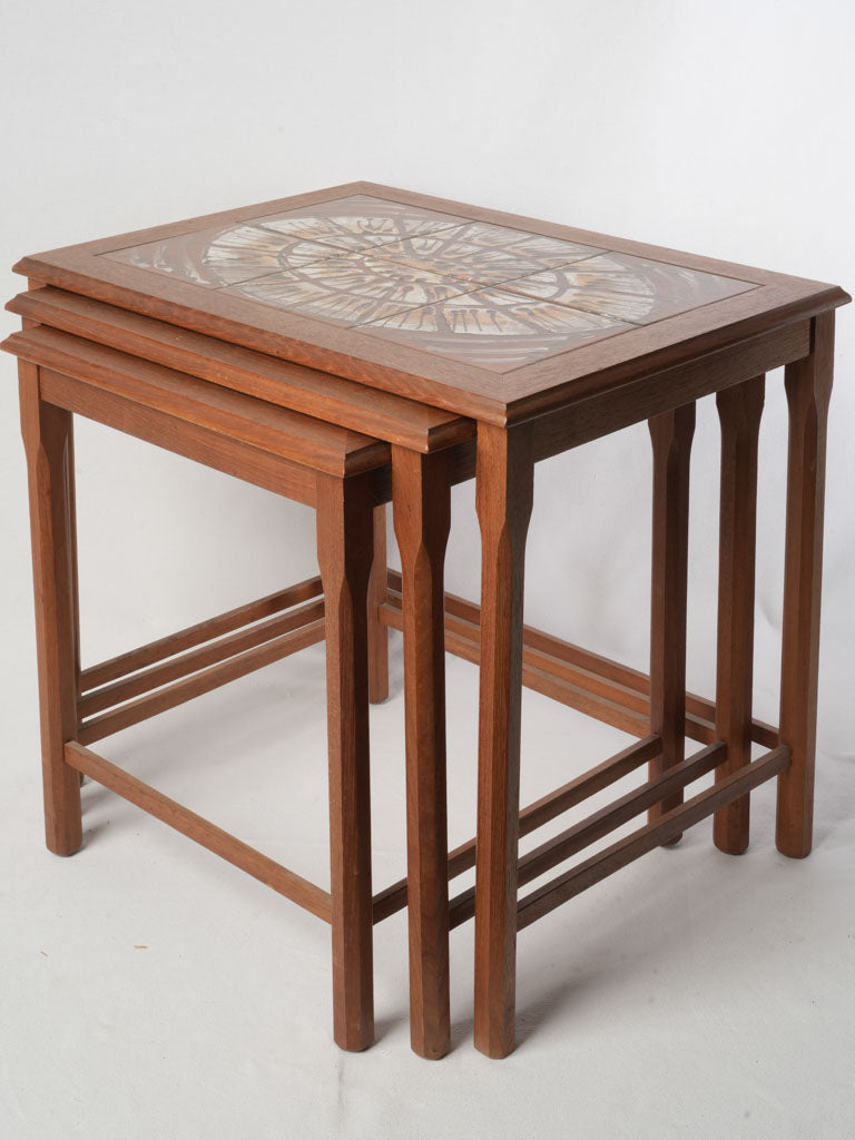 Striking geometric tilework furniture