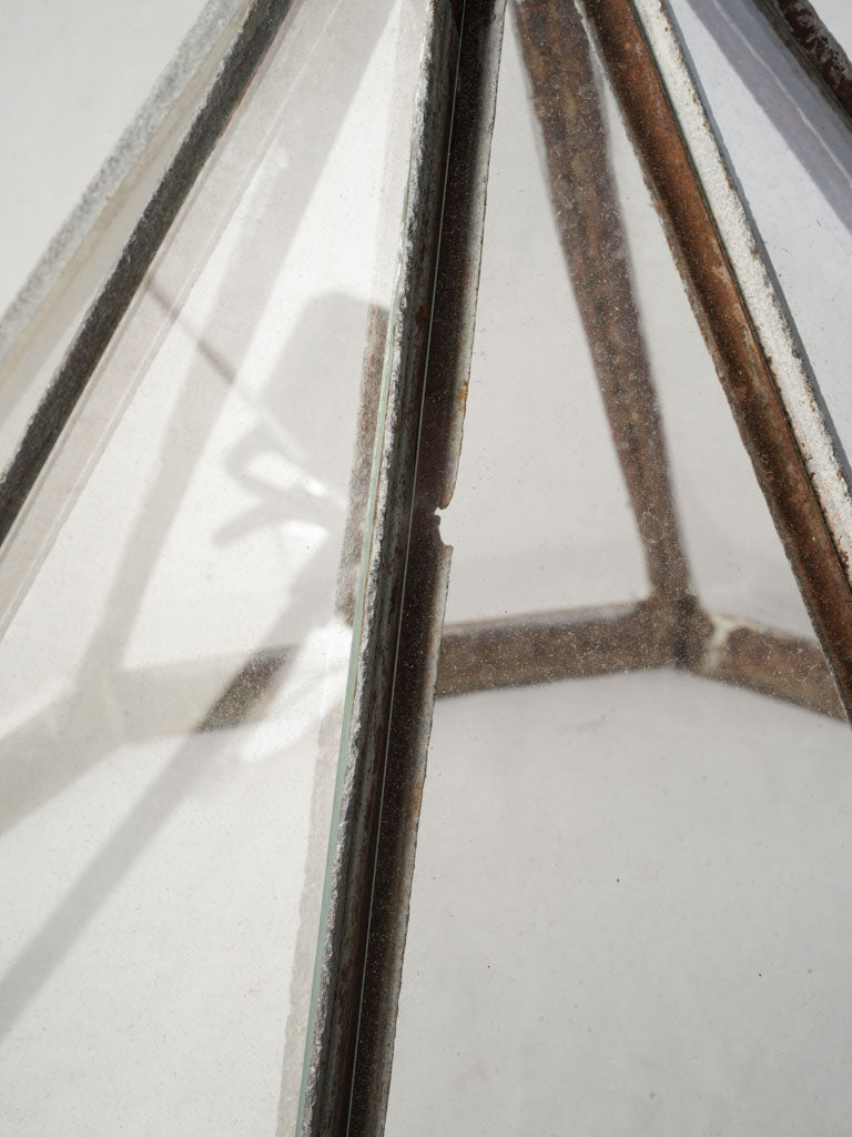 Rustic soft patina metal cloche