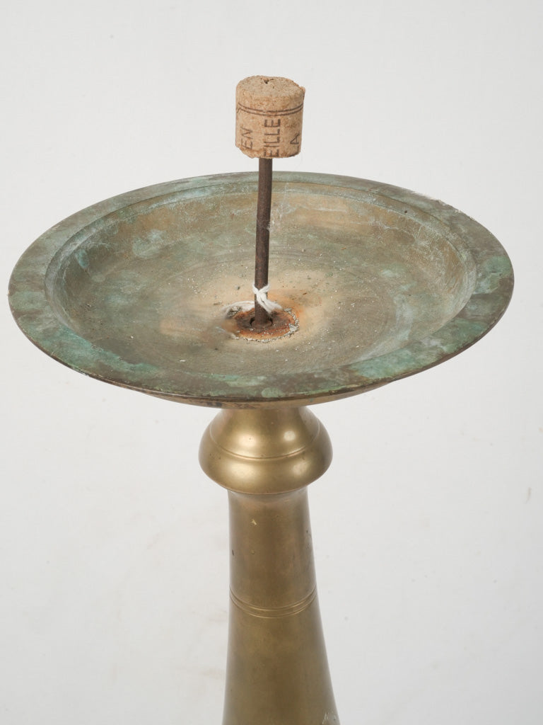 Sturdy 19th-century French altar candlestick