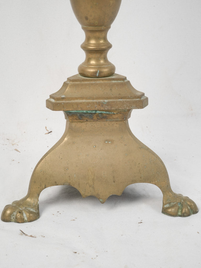 Spiritual heritage brass church candlestick