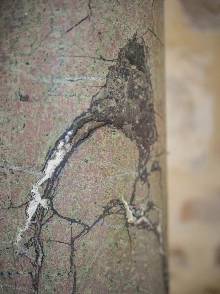 Dynamic veining English marble pedestals