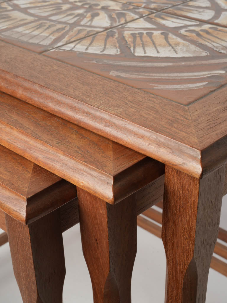Natural patina wooden tables