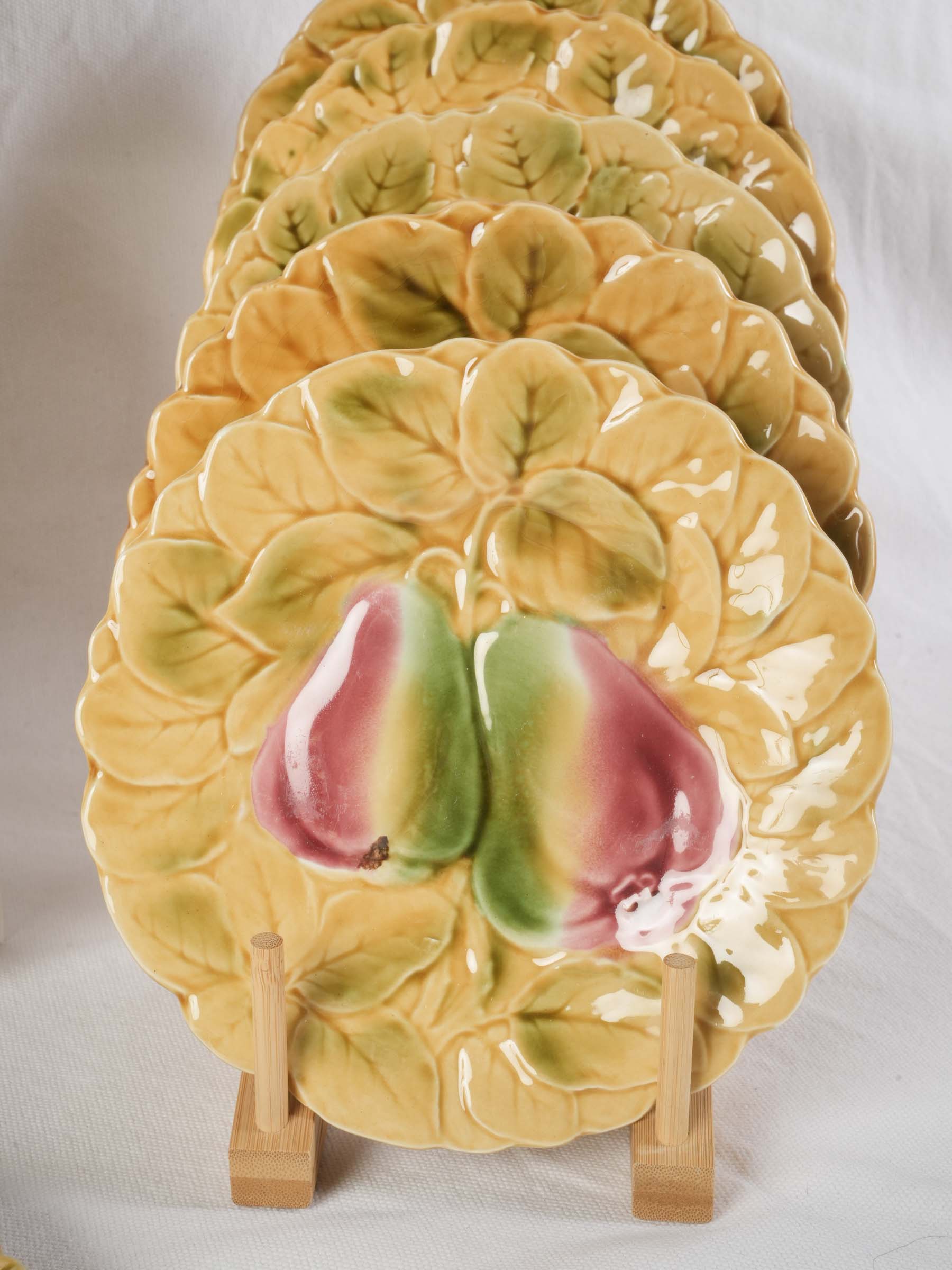 Glossy mid-century dessert plates