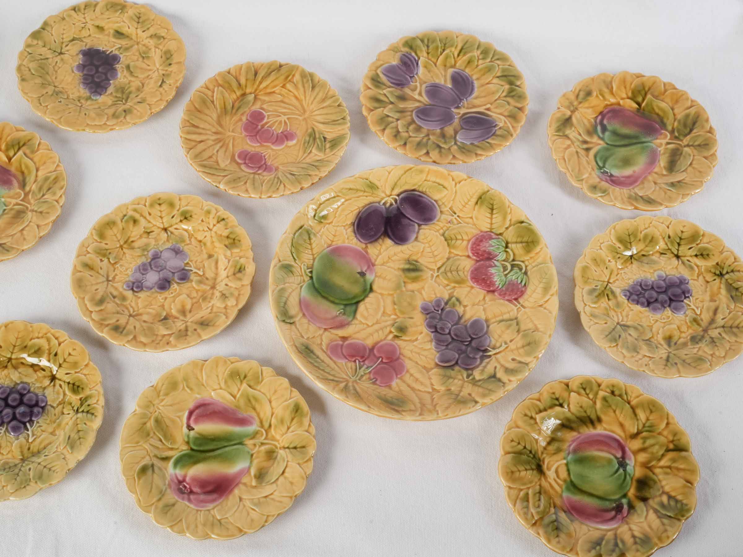 Sun-drenched orchard design plates