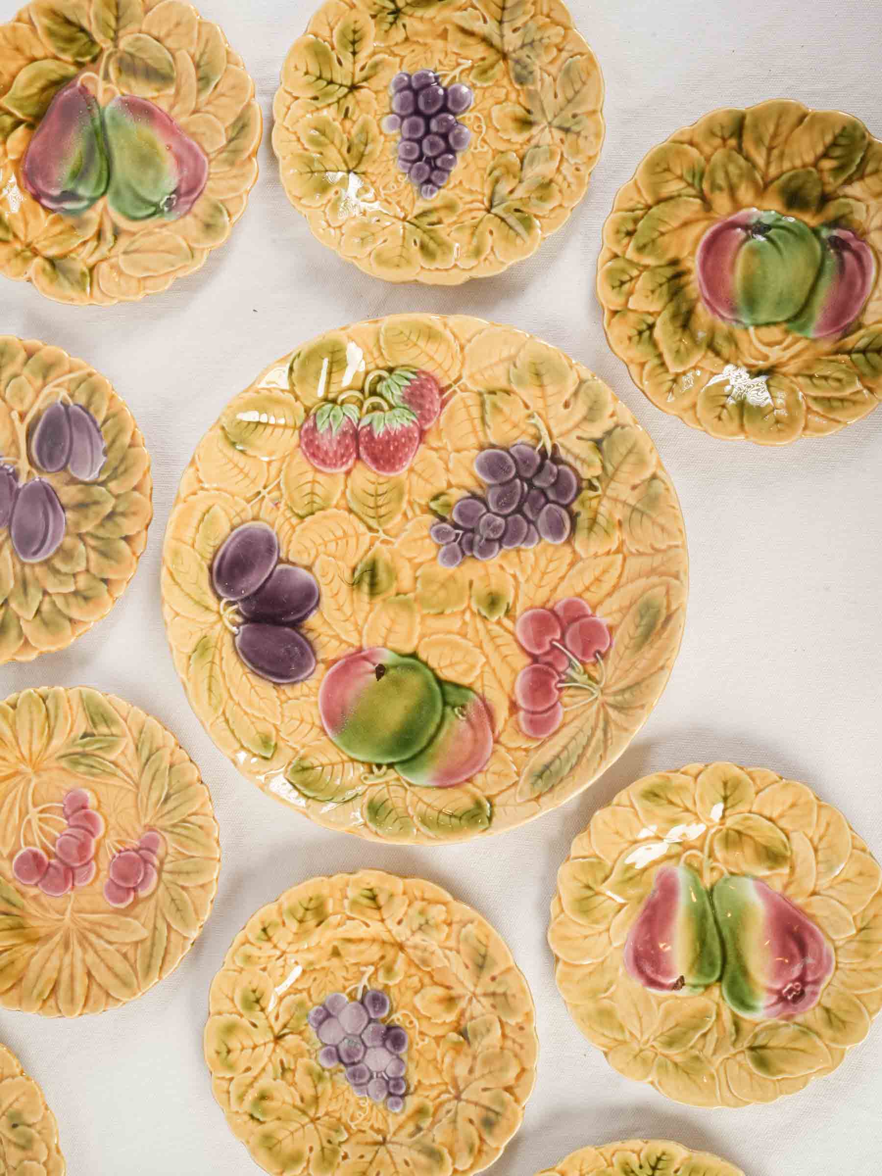 Handcrafted colorful majolica serving dish