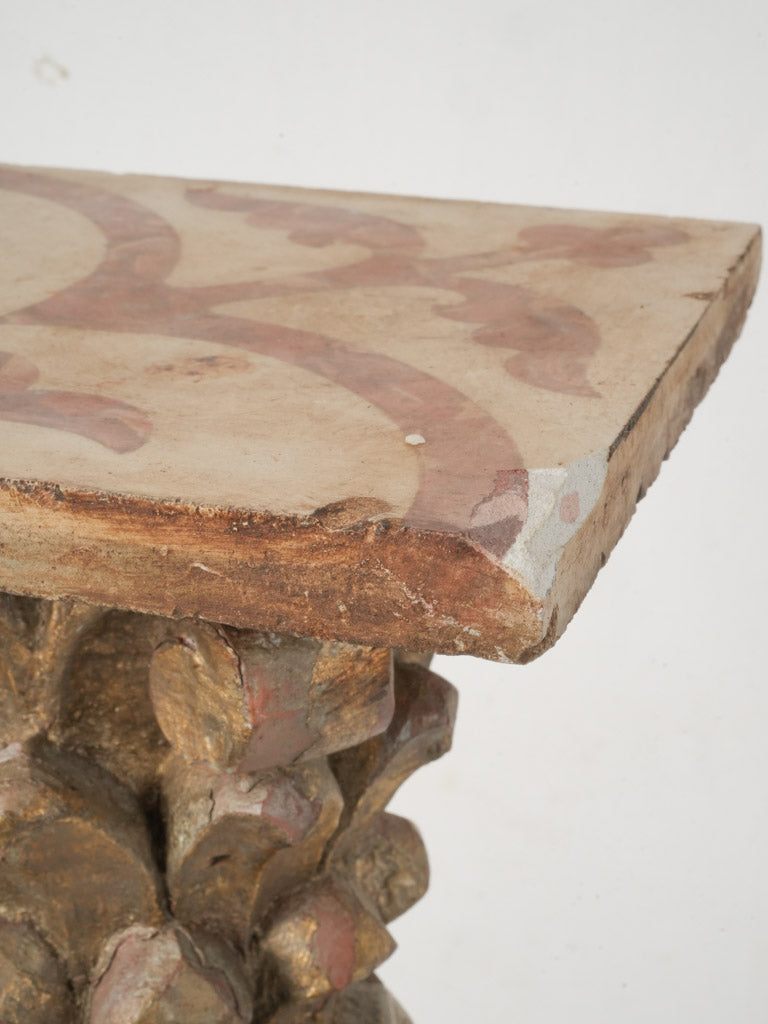 Naturalistic Detail French Wooden Pedestal