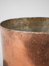 Distressed patina copper pot, collectible item