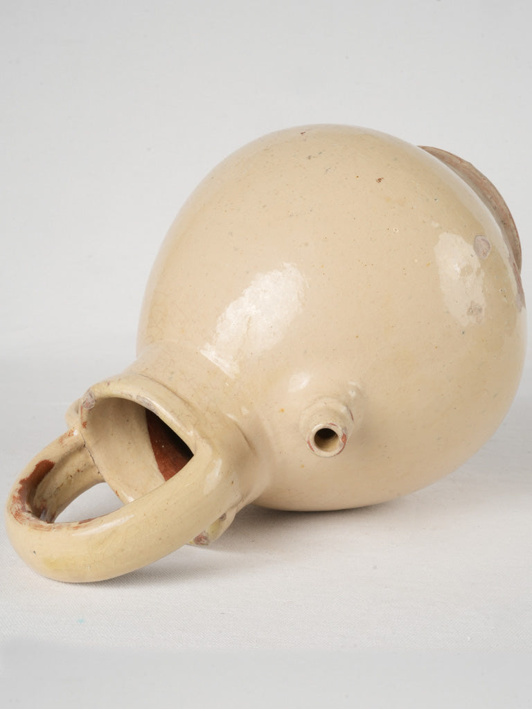 Distinctive yellow glazed French cruche