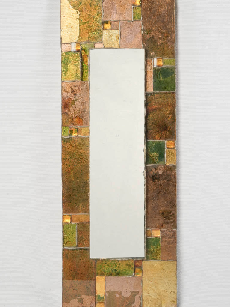 Vintage textured mosaic frame mirror