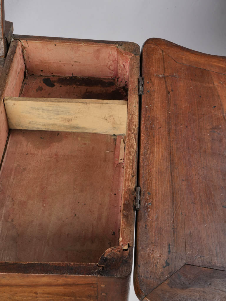 Warm walnut wood dressing table