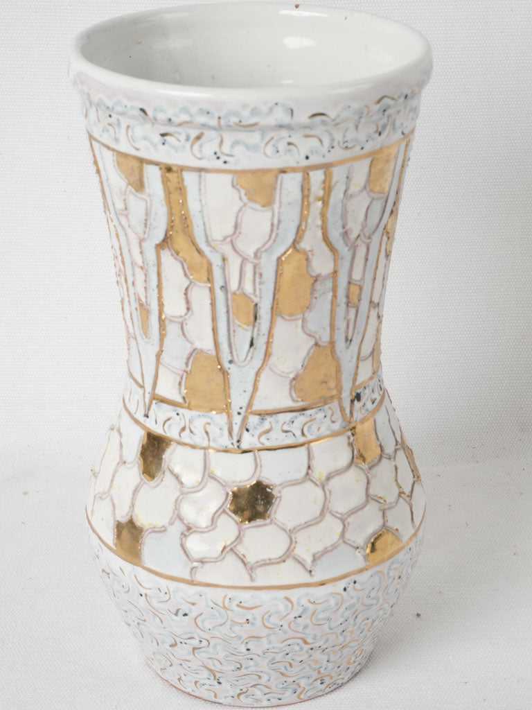 Antique French ceramic flower vase