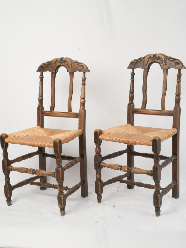 Elegant 19th century beechwood chairs