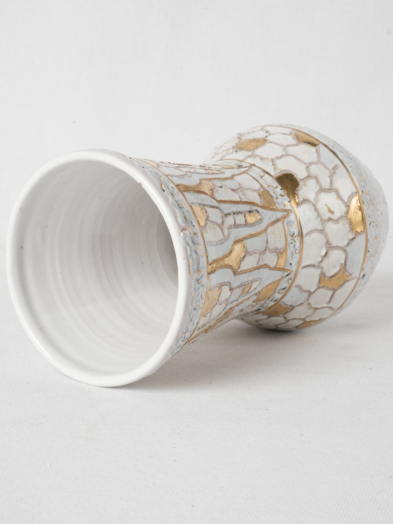 Decorative Antibes gold ceramic vase