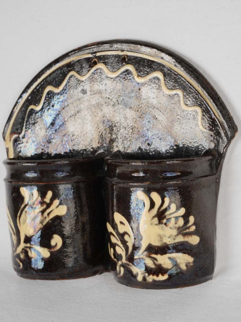 Rare floral motif wall strainer